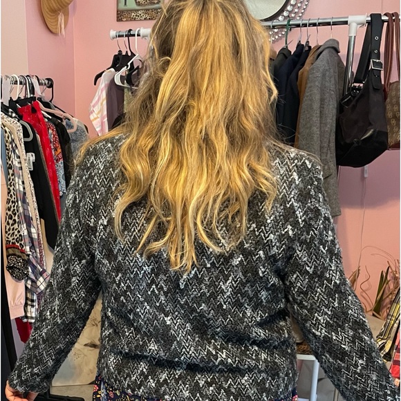 Dress Barn Women’s Tweed Blue Button Up Blazer - Picture 3 of 10